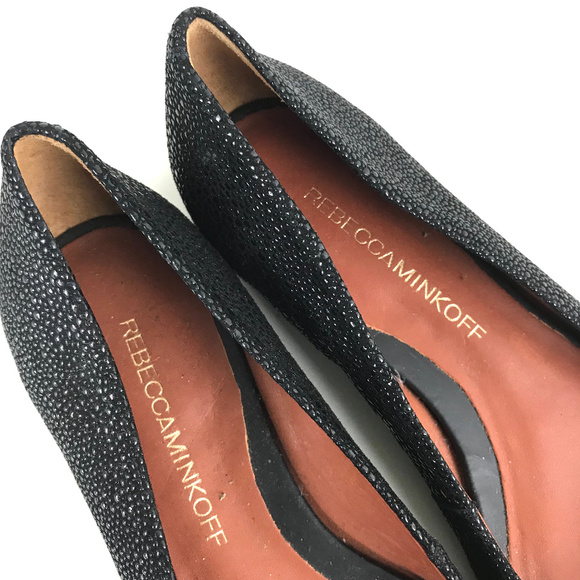 Rebecca Minkoff Flats Size 6 Black Pebble Studded - Picture 4 of 8